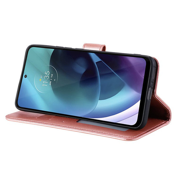 Откидной чехол для Motorola Moto G71 5G, Mandala, синий