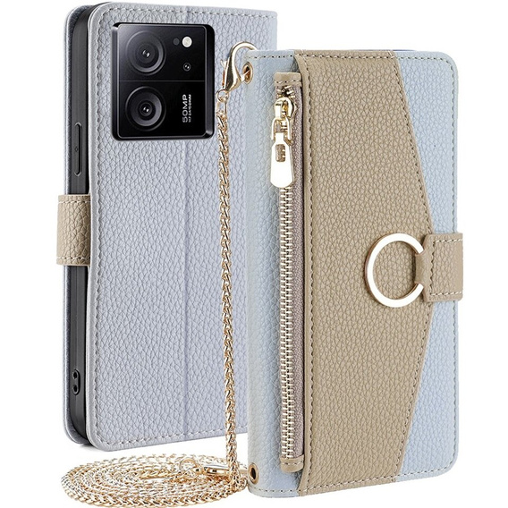Чохол-книжка для Xiaomi 13T / 13T Pro / Redmi K60 Ultra, Wallet Zipper Pocket, з дзеркалом, м'яти