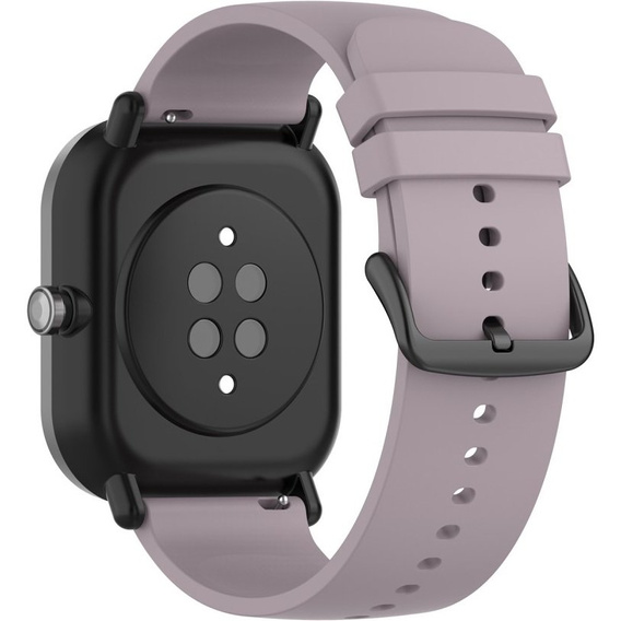 Силиконовый ремешок 20mm, Violet/Black Buckle