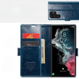 Флип-кейс CASEME для Samsung Galaxy S22 Ultra, Waxy Textured, синий