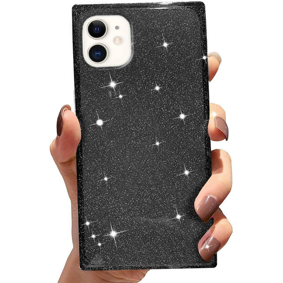 Чехол Square Glitter до iPhone 11, Black