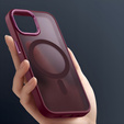 Чохол для iPhone 15 Pro Max, MagColor для MagSafe, бордовий