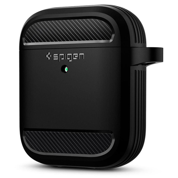 Чoхол до Airpods, SPIGEN, Rugged Armor, Matte Black