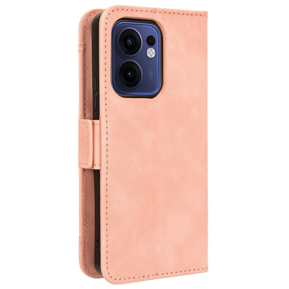 Откидной чехол для Oppo Reno 13F / Oppo Reno 13FS, Card Slot, розовый