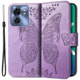 Чохол-книжка для Motorola Edge 40, Butterfly, фіолетовий