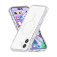 Чохол для iPhone 17, для MagSafe, з блискітками, прозорий