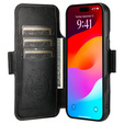 Флип-кейс 2-в-1 для iPhone 17 Pro Max, SUTENI, для MagSafe, черный