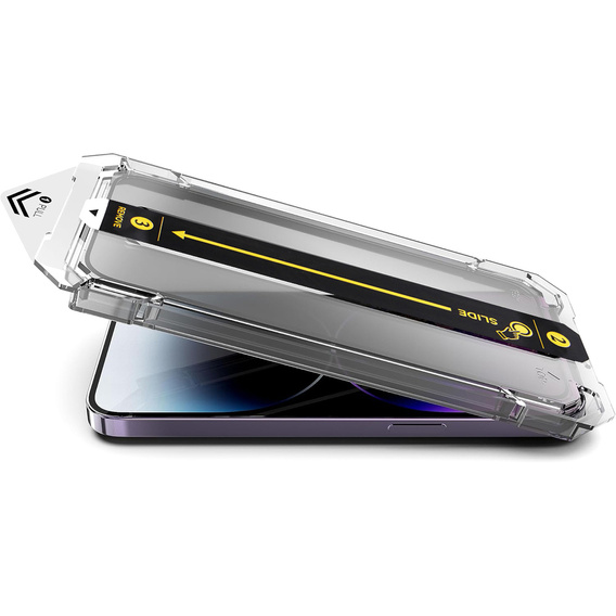 2x Закаленное стекло для iPhone 15 Pro, ERBORD Easy App Full Screen Protector