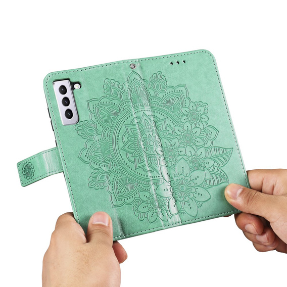Чохол-книжка для Samsung Galaxy S21 FE, Mandala, зелений