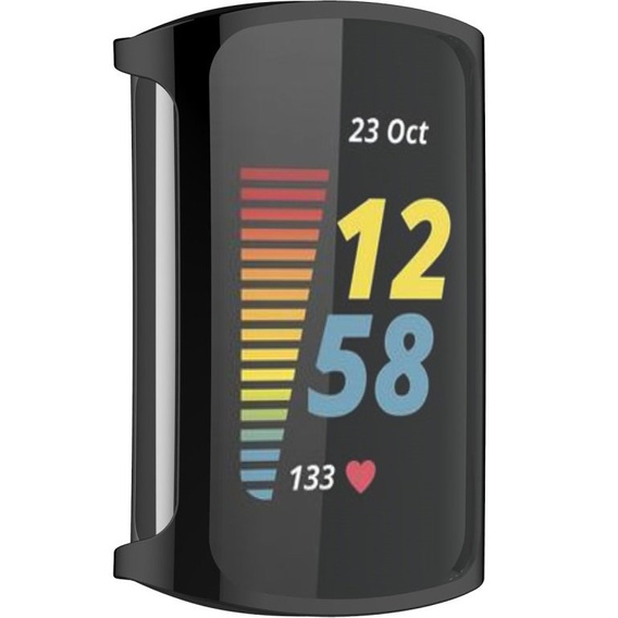 Чехол со встроенным стеклом для Fitbit Charge 5, Black