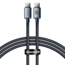 BASEUS Crystal Shine Type-C / Type-C 100W кабель 2M - Black