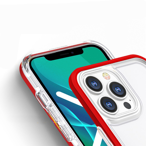 Чехол ERBORD Hybrid Frame для iPhone 13 Pro, Красный