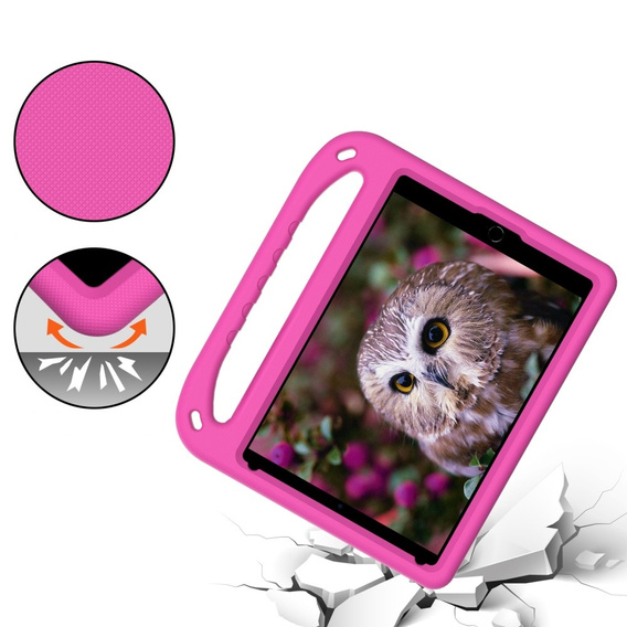 Дитячий чохол для iPad 10.2 2021 / 2020 / 2019, з ручкою, рожевий