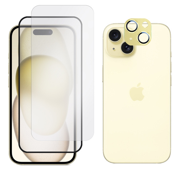 2х гартоване скло ERBORD для камери, щоб iPhone 15 Plus 