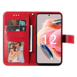 Чохол-книжка для Xiaomi Redmi Note 12 4G, Mandala Flower, червоний