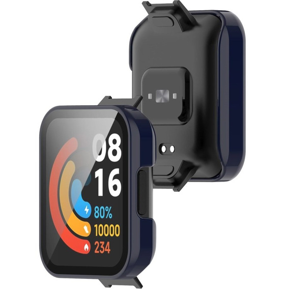 Чехол + стекло 2-в-1 для Xiaomi Redmi Watch 2 Lite, Dark Blue