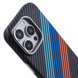 Чехол для iPhone 13 Pro, Carbon Fiber MagSafe, темно-синий