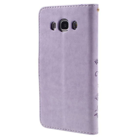 Откидной чехол для Samsung Galaxy J5 2016, Butterfly, фиолетовый