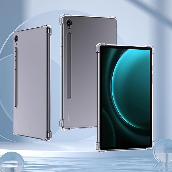 Чохол для Samsung Galaxy Tab S9 FE, з тримачем для стилуса, силіконовий, прозорий