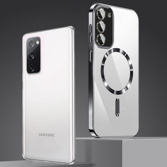 Чохол для Samsung Galaxy S20 FE, Electro MagSafe, чорний + Скло на екран