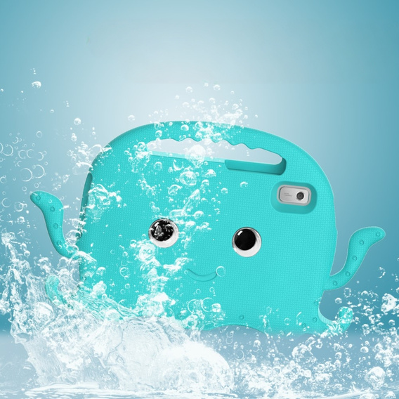 Дитячий чохол для Lenovo Tab M9, з ручкою, восьминіг, зелений