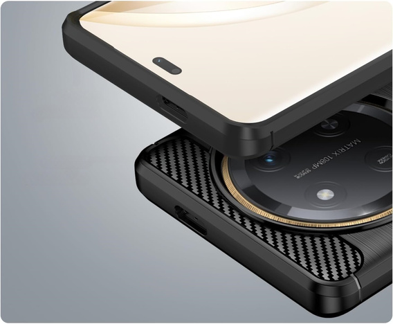 Чехол до Honor Magic 7 Lite, Carbon, чёрный