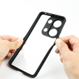 Чехол для Xiaomi Redmi Note 13 Pro 4G / Xiaomi Redmi Note 14S / Xiaomi Poco M6 Pro 4G, Fusion Hybrid, с защитой камеры, прозрачный / черный