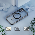 Чохол для iPhone 16 Plus, Electro MagSafe, чорний + Скло на екран