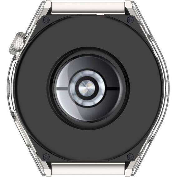 Силиконовый футляр со встроенным защитным стеклом до Huawei Watch GT 3 Pro 46mm, Transparent White