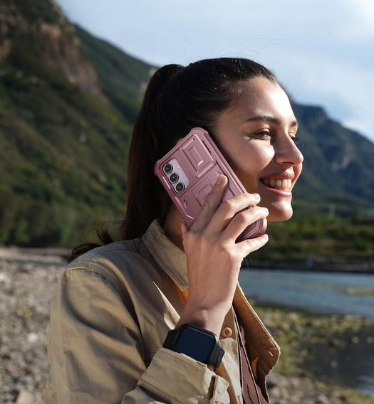 Броньований чохол для Samsung Galaxy A35, Dexnor Full Body (Two Frames), рожевий rose gold