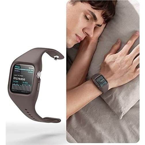 Ремень + чехол Suritch для Apple Watch 4/5/6/7/8/SE 44/45mm, коричневый
