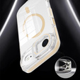 Чохол для iPhone Air, для MagSafe, з підставкою, прозорий із золотими вставками