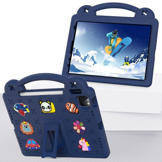 Детский чехол для iPad 10.9 2022 10 Gen, Cute Patterns, с подставкой, темно-синий
