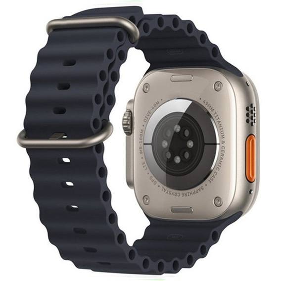 Силиконовый ремешок Apple Watch Ultra 49mm, Midnight Black