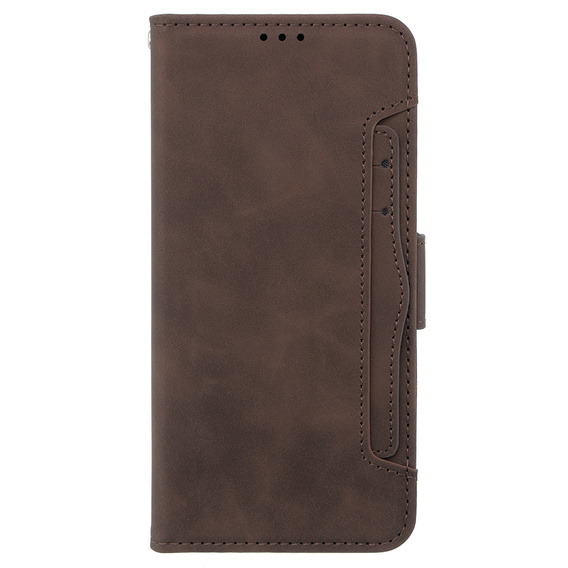 Откидной чехол для Oppo A58 4G, Card Slot, коричневый