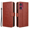 Откидной чехол для Motorola Edge 50 Fusion 5G, Crazy Horse Wallet, коричневый