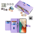Откидной чехол для Xiaomi Redmi Note 13 5G, Wallet Zipper Pocket, фиолетовый
