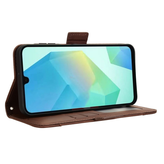 Футляр з клапаном для Samsung Galaxy A16, Card Slot, коричневий