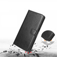 Футляр з клапаном для Xiaomi Redmi 12C, Crazy Horse Wallet, чорний