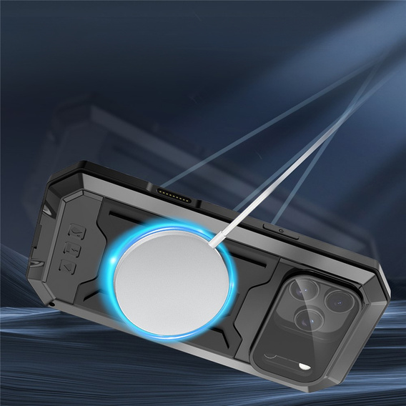 Бронированный чехол R-JUST с защитой экрана и подставкой для iPhone 17 Pro Max