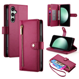 Чохол-книжка для Samsung Galaxy S24 FE, Wallet Zipper Pocket, червоний