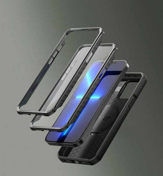 Броньований чохол для iPhone 15, Dexnor CamProtect MagSafe, зелений (Дві рамки)