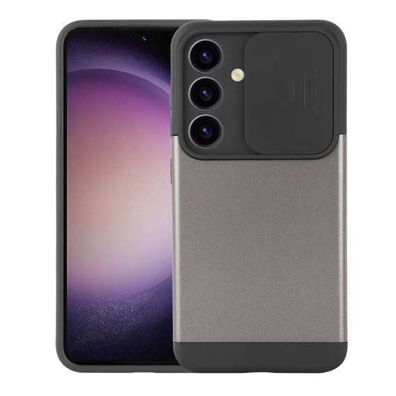 Чoхол до Samsung Galaxy S24, ERBORD CamProtect Slide Camera, сірий gunmetal