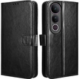 Откидной чехол для Vivo V50 Lite 4G / 5G, Crazy Horse Wallet, чёрный