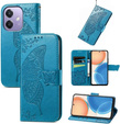 Откидной чехол для Oppo A40 / Oppo A40m, Butterfly, синий