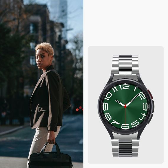 Браслет SPIGEN для Samsung Galaxy Watch 6 Classic 47 мм, Modern Fit Band, серебристый