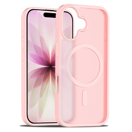 Матовий чохол для iPhone 17, для MagSafe, напівпрозорий рожевий