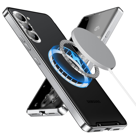 Защитный чехол для камеры Samsung Galaxy S23 Plus, CamShield MagSafe, прозрачный / серебряный