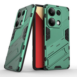 Чехол для Xiaomi Redmi Note 13 Pro 4G / Xiaomi Redmi Note 14S / Xiaomi Poco M6 Pro 4G, Military kickstand, зелёный