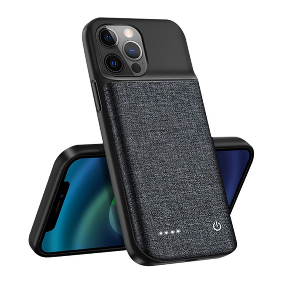 Чохол з батареєю 6800mAh до iPhone 12 Pro, Oxford Cloth, Black